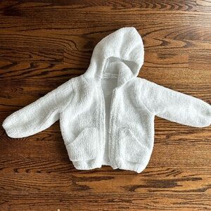 Angel dear white chenille hoodie jacket
